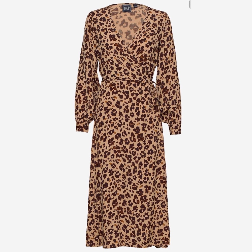Gap leopard 🐆 wrap dress. NWT - Picture 3 of 8